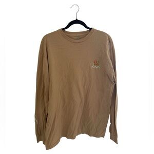 Vans Tan Long Sleeve Shirt with Printed Logo